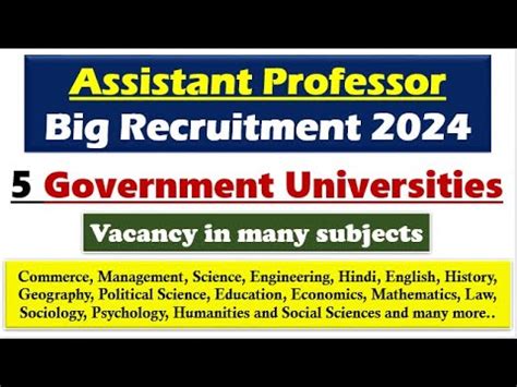 Assistant Professor Vacancy 2024 Assistant Professor Recruitment From 5 Assistant Professor Vacancy 2024 Assistant Professor Recruitment From 5