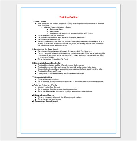 Course Outline Template 10 Samples For Word Pdf Format Course Outline Template 10 Samples For Word Pdf Format