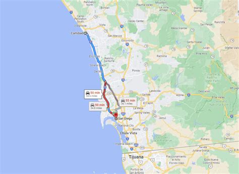 Distance Between San Diego And Carlsbad California