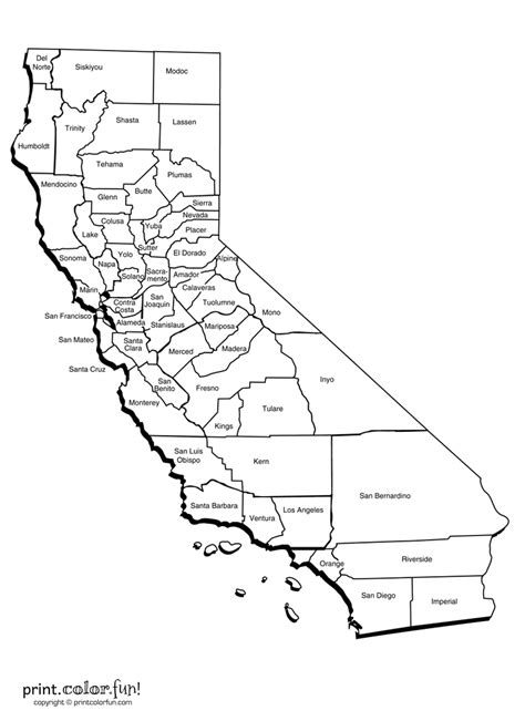 Printable Map Of California Counties Carly Crissie Printable Map Of California Counties Carly Crissie