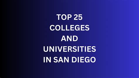 San Diego Colleges List