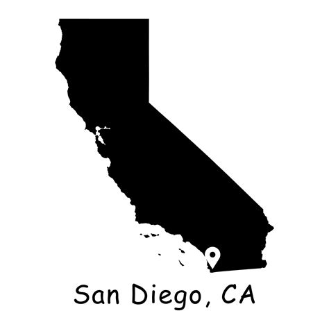 San Diego On California State Map San Diego Ca Usa Map San Etsy San Diego On California State Map San Diego Ca Usa Map San Etsy
