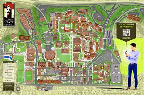 San Diego State University Sdsu Campus Map Ontheworldmap Com San Diego State University Sdsu Campus Map Ontheworldmap Com